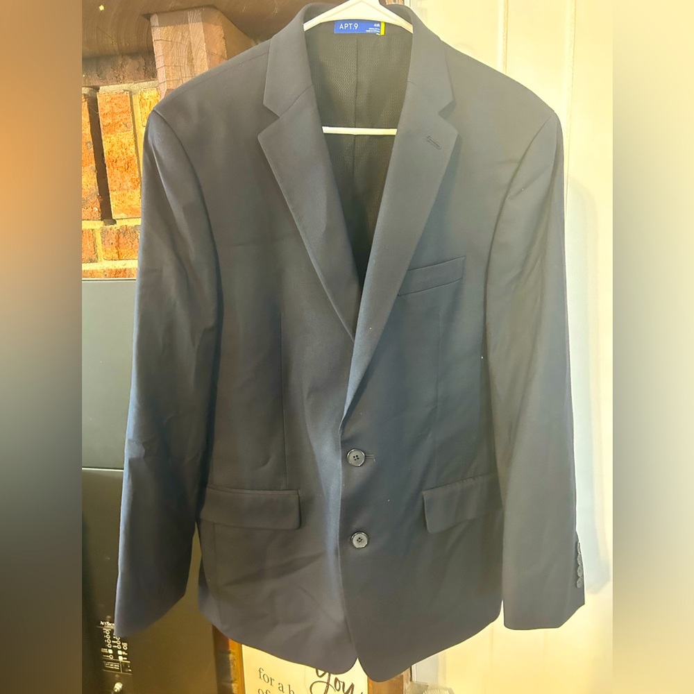 Apt 9  42R Men’s Navy Blue Color Suit Jacket Regular Fit NWOT